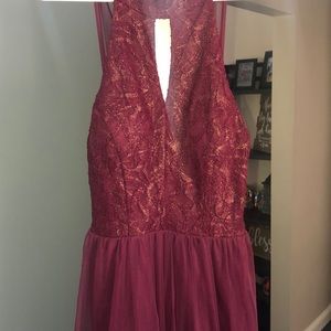 Burgundy homecoming dress
